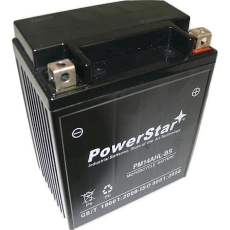 Batteryjack BatteryJack PM14AHL-BS YTX14AHL - BS YTX14AHLBS GTX14AHL - BS UTX14AHL YB14L - A2 AGM Battery Replaces YUASA PM14AHL-BS